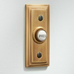 Brass push doorbell